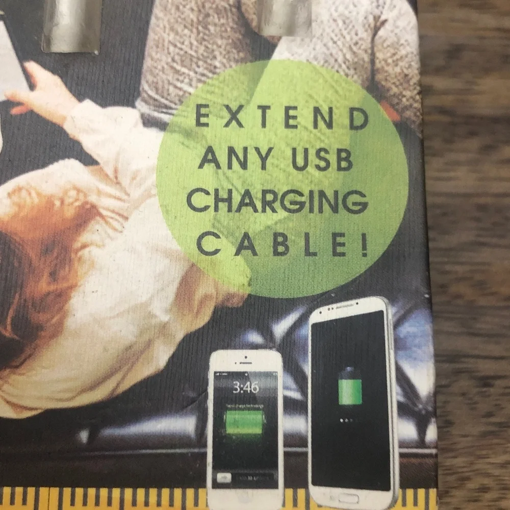 Vibe 6FT Silver USB Data Cable Extension Pack